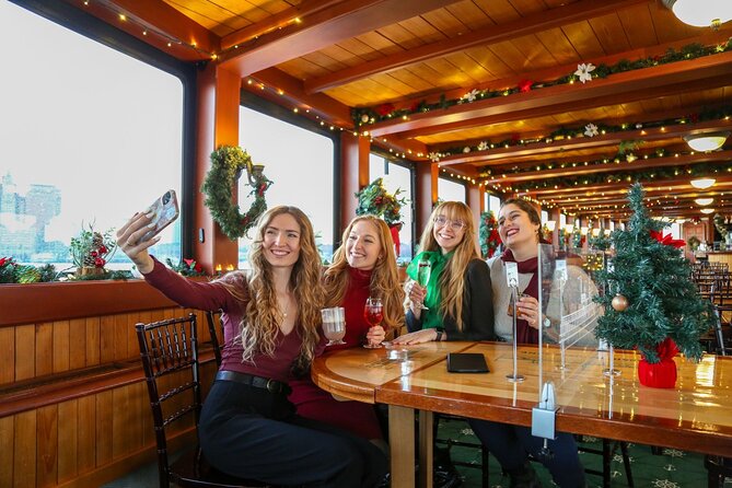 Boston Holiday Cocoa Cruise - Passing the USS Constitution and Charlestown Navy Yard
