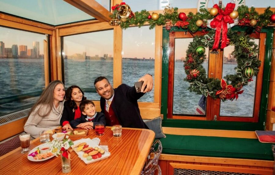 NYC: Holiday Yacht Cruise with Jazz, Cocoa & Carols - Governor’s Island, Ellis Island, and the Statue of Liberty