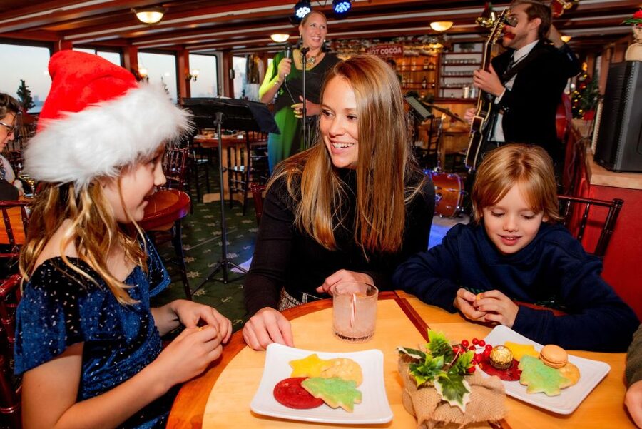 NYC: Sunset Holiday Cocoa Cruise - The heated observatory and open bow