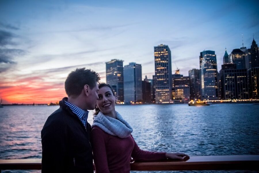 NYC: Sunset Holiday Cocoa Cruise - Sunset views from the Hudson
