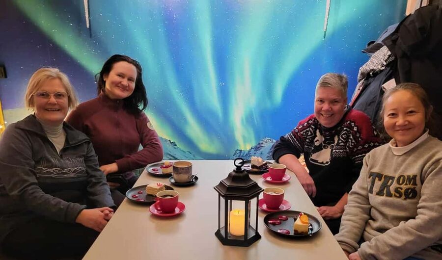 Tromsø Sweet Temptations tour: afternoon tea & chocolates - The Northern Lights cake and handmade chocolate