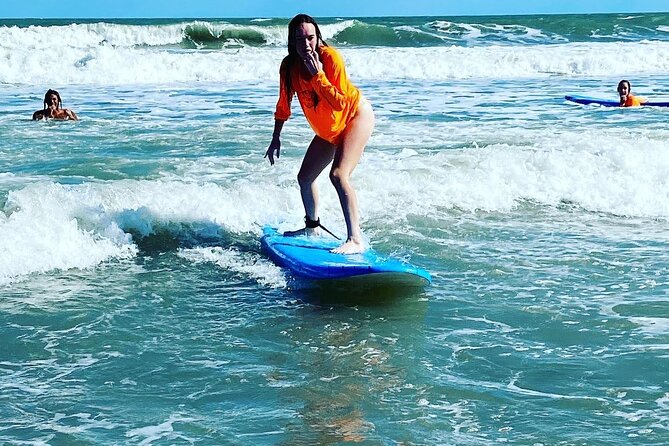 Two- Hour Group Surfing Lesson in Cocoa Wrightsville Beach, NC - A social lesson with a practical goal