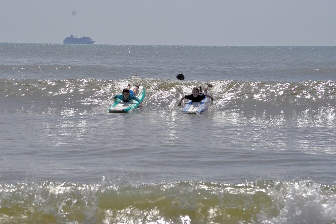 Two- Hour Group Surfing Lesson in Cocoa Wrightsville Beach, NC - Moving from practice to the warm water