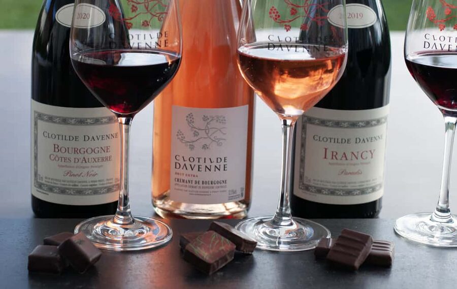 Wine and chocolat tasting at Chablis. - What happens during the 45 minutes
