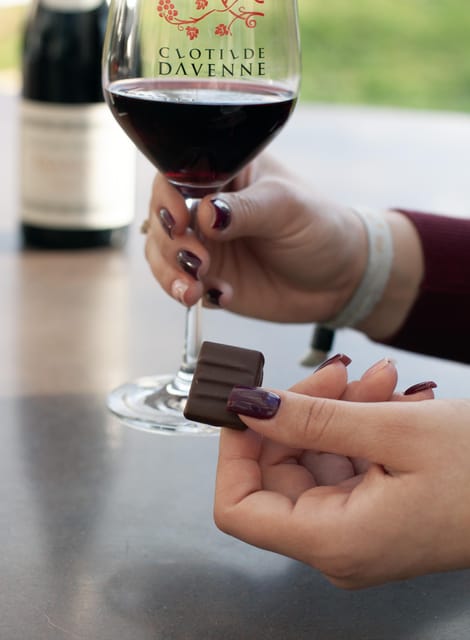 Wine and chocolat tasting at Chablis. - The boutique setting and group size